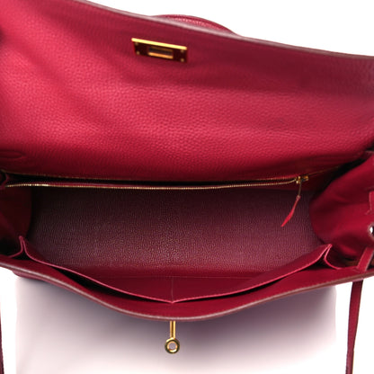 Hermes Togo Kelly Retourne 35 Rubis 5 of 12