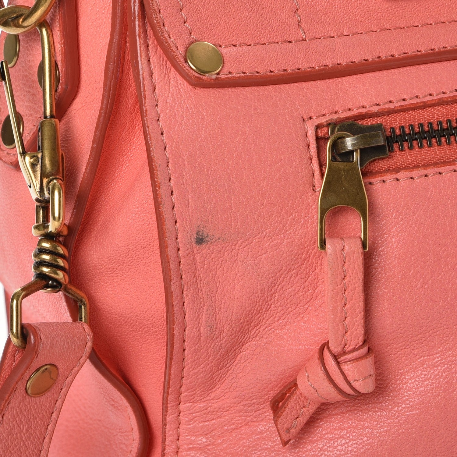Proenza Schouler Lambskin Medium PS1 Satchel Neon Coral 12 of 19