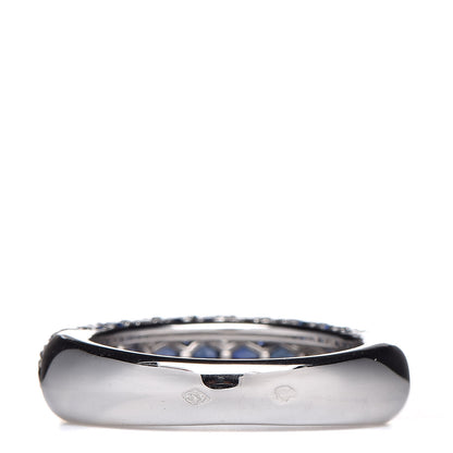 Cartier 18K White Gold Diamond Sapphire 6mm Mimi Ring 50 5.25 4 of 5