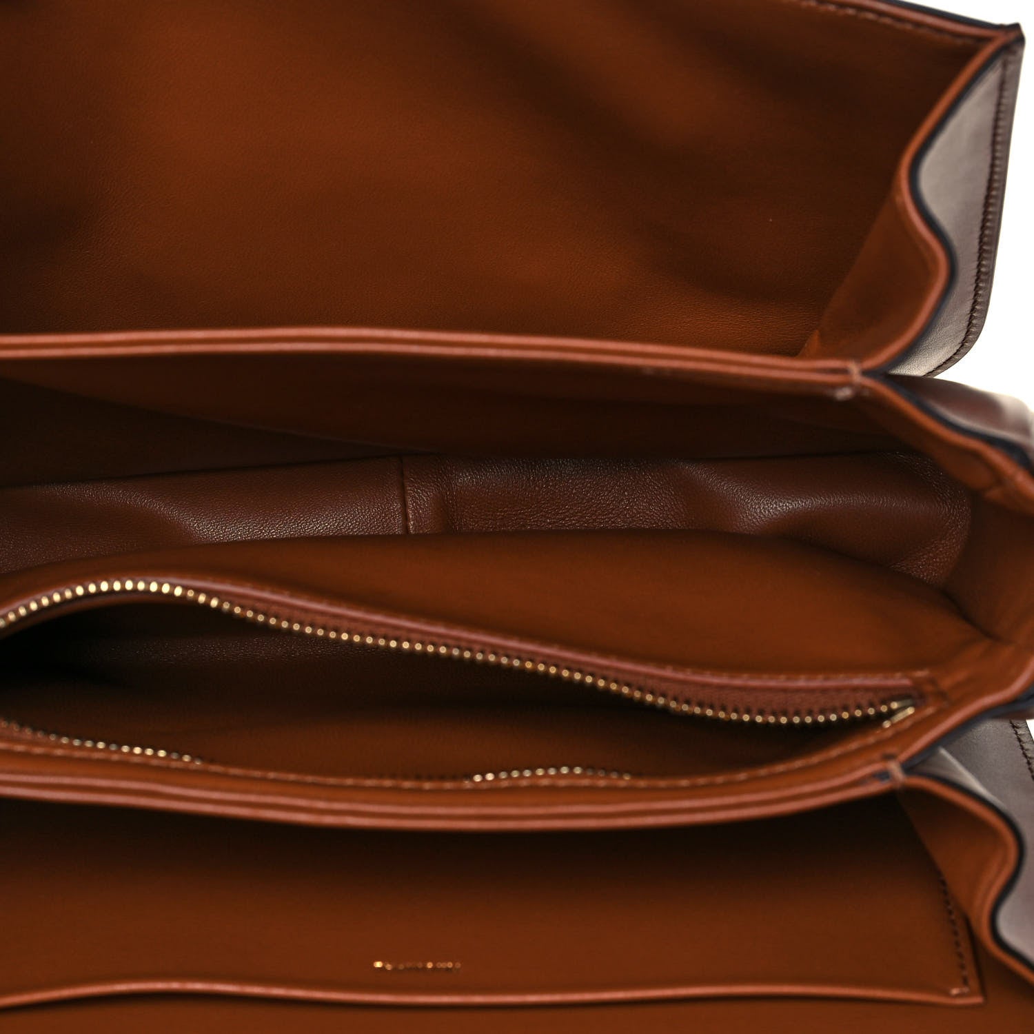 Celine Textile Calfskin Classique Triomphe Bag Natural Tan 5 of 14