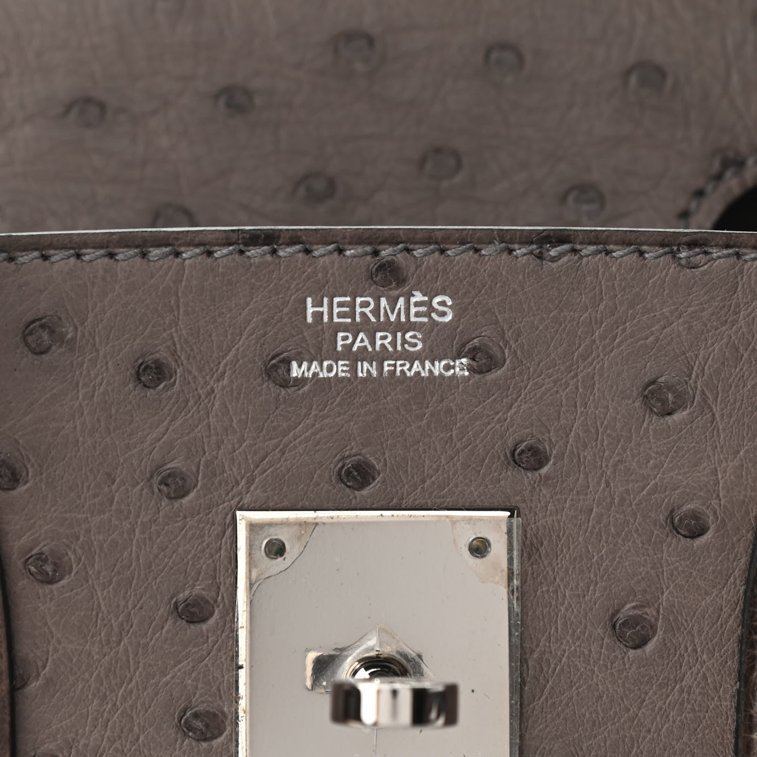 Hermes Ostrich Birkin 30 Gris Tourterelle 6 of 12