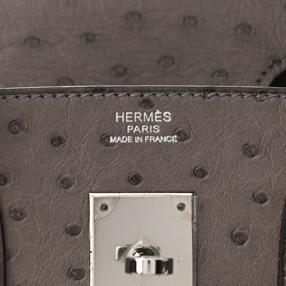 Hermes Ostrich Birkin 30 Gris Tourterelle 6 of 12