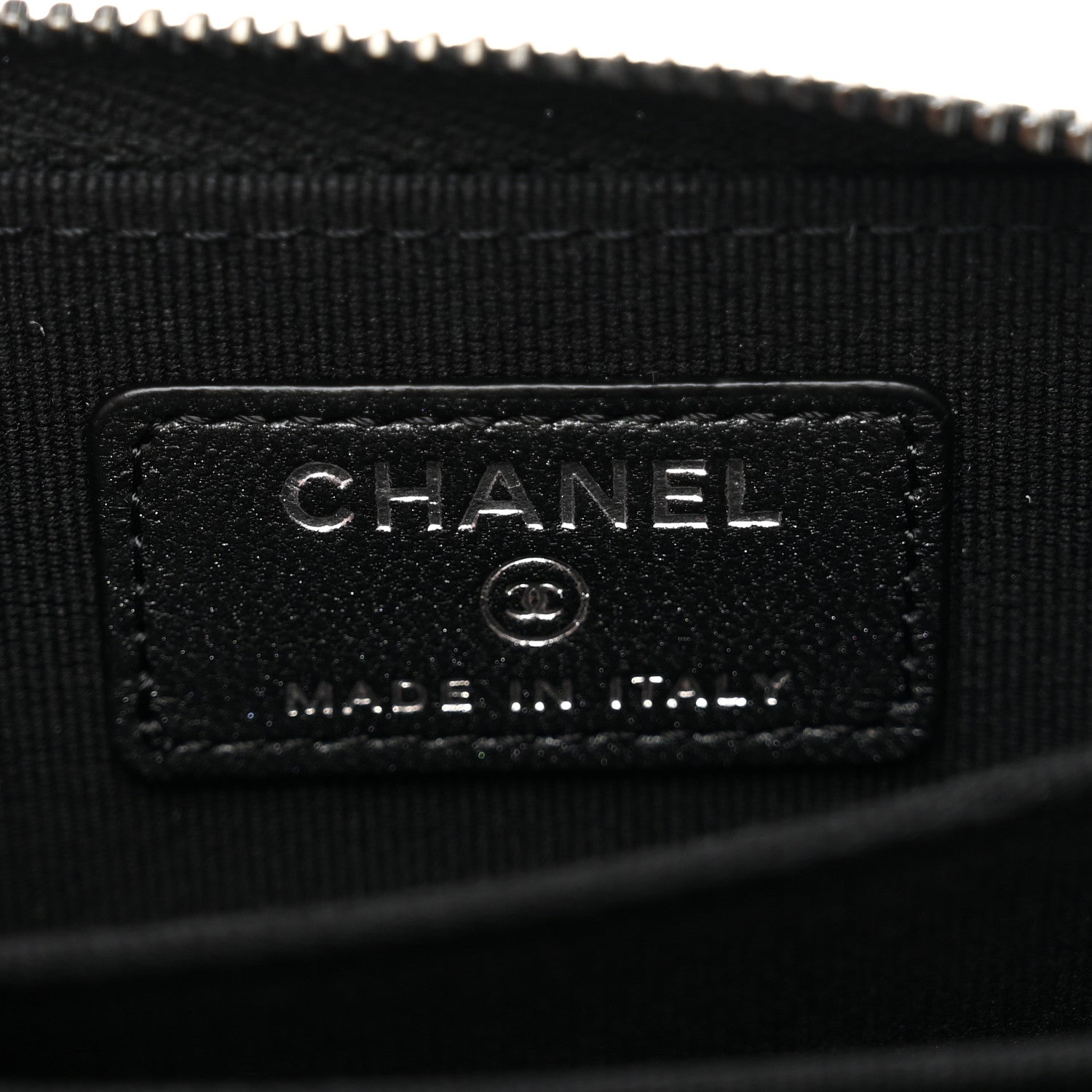 Chanel Pearly Lambskin Quilted Zip Coin Purse So Black 6 of 8