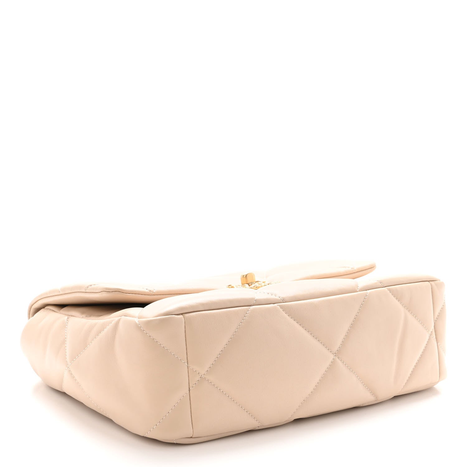 Chanel Lambskin Quilted Large Chanel 19 Flap Beige 4 of 10