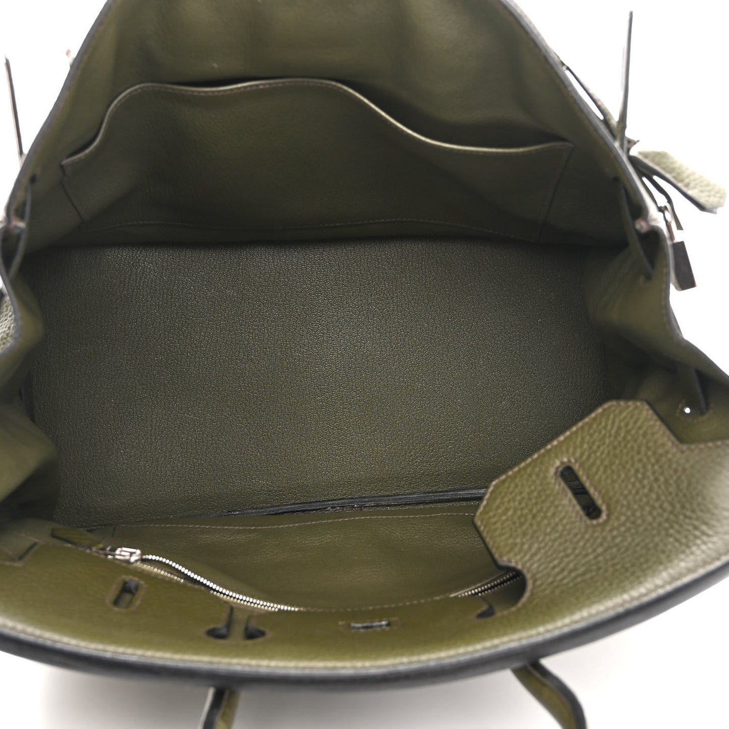 Taurillon Clemence Birkin 35 Vert Olive