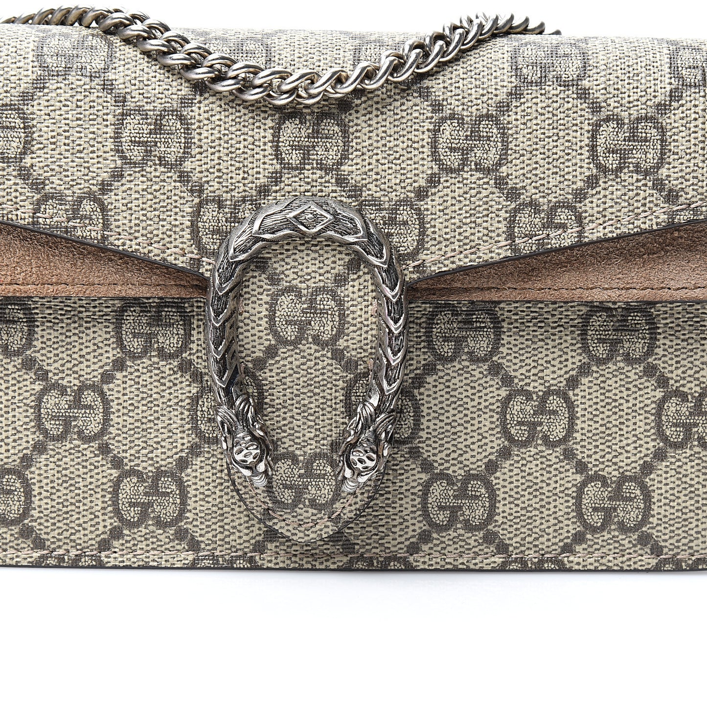 GG Supreme Monogram Super Mini Dionysus Shoulder Bag Taupe