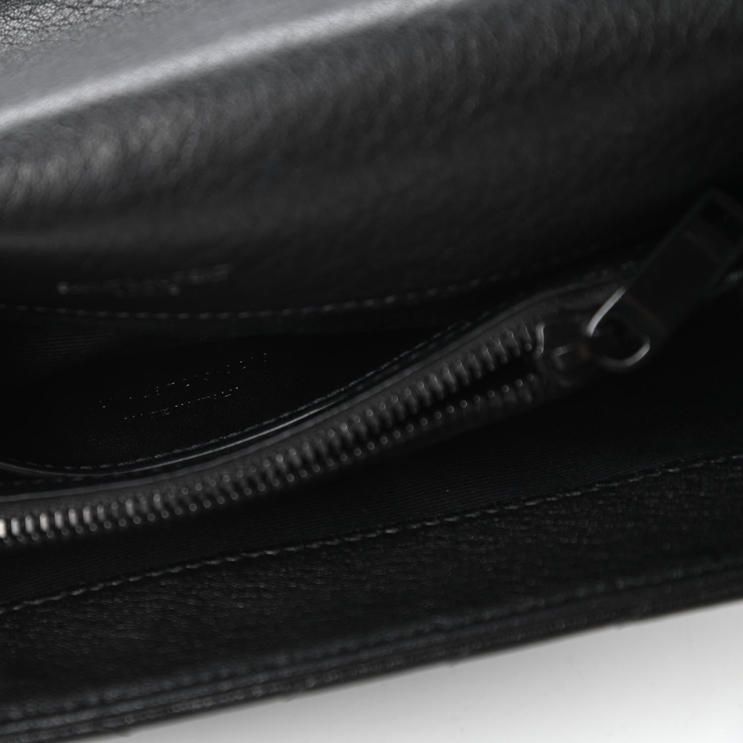 Saint Laurent Sheepskin Matelasse Chevron Monogram Monochrome Medium College Bag Black 9 of 11