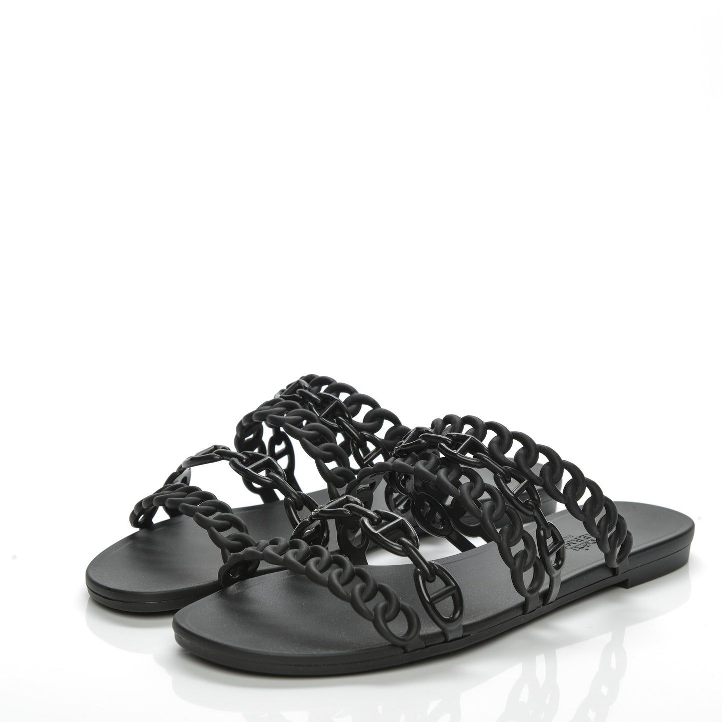 Rubber Chaine d'Ancre Nude Sandals 39 Black