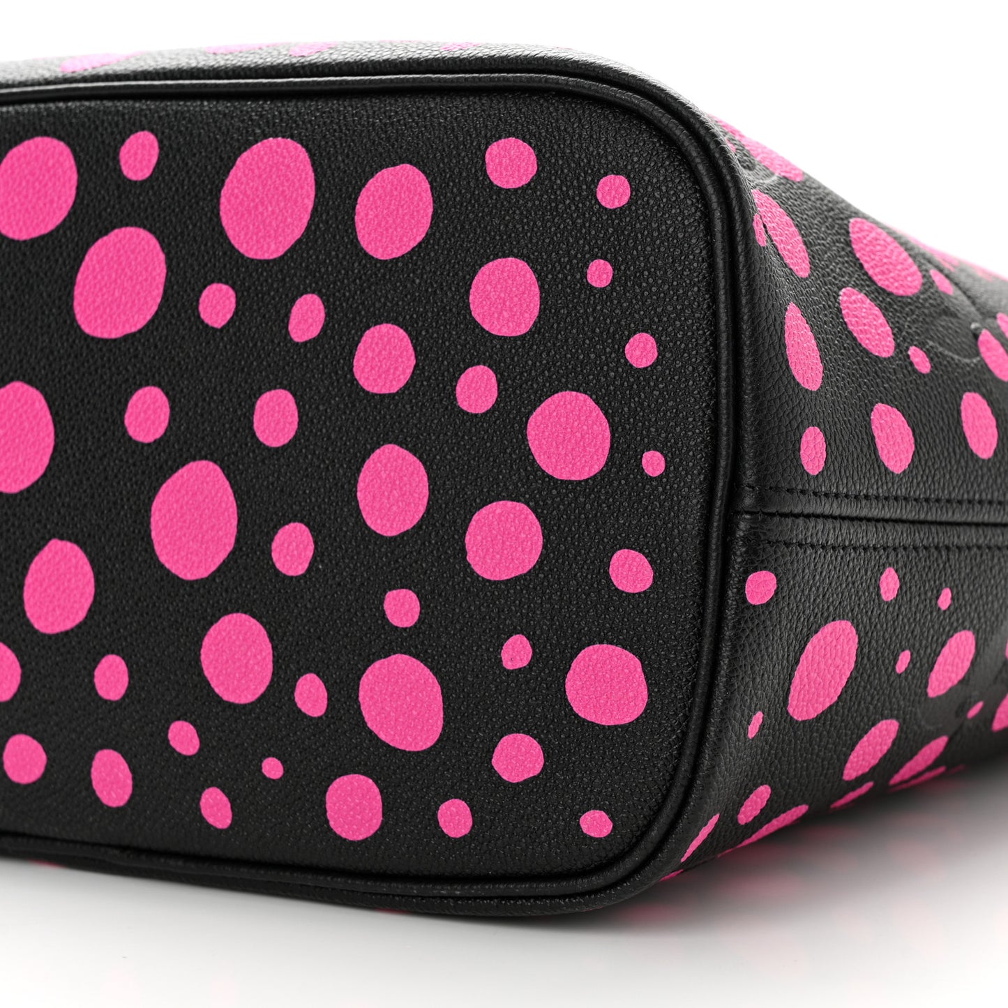 LV X YK Empreinte Infinity Dots Neverfull MM Black Fuchsia
