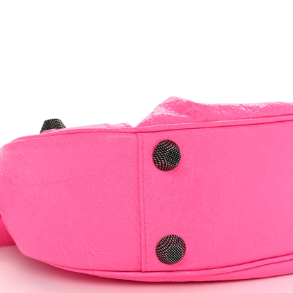 Balenciaga Agneau Arena Small Le Cagole Shoulder Bag Fluo Pink 9 of 10