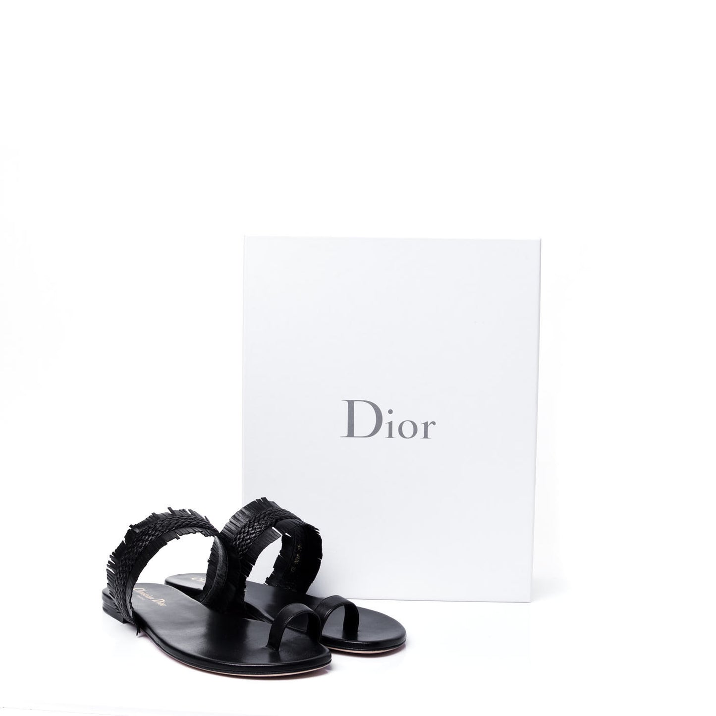 Lambskin Braided Wave Sandal 38.5 Black