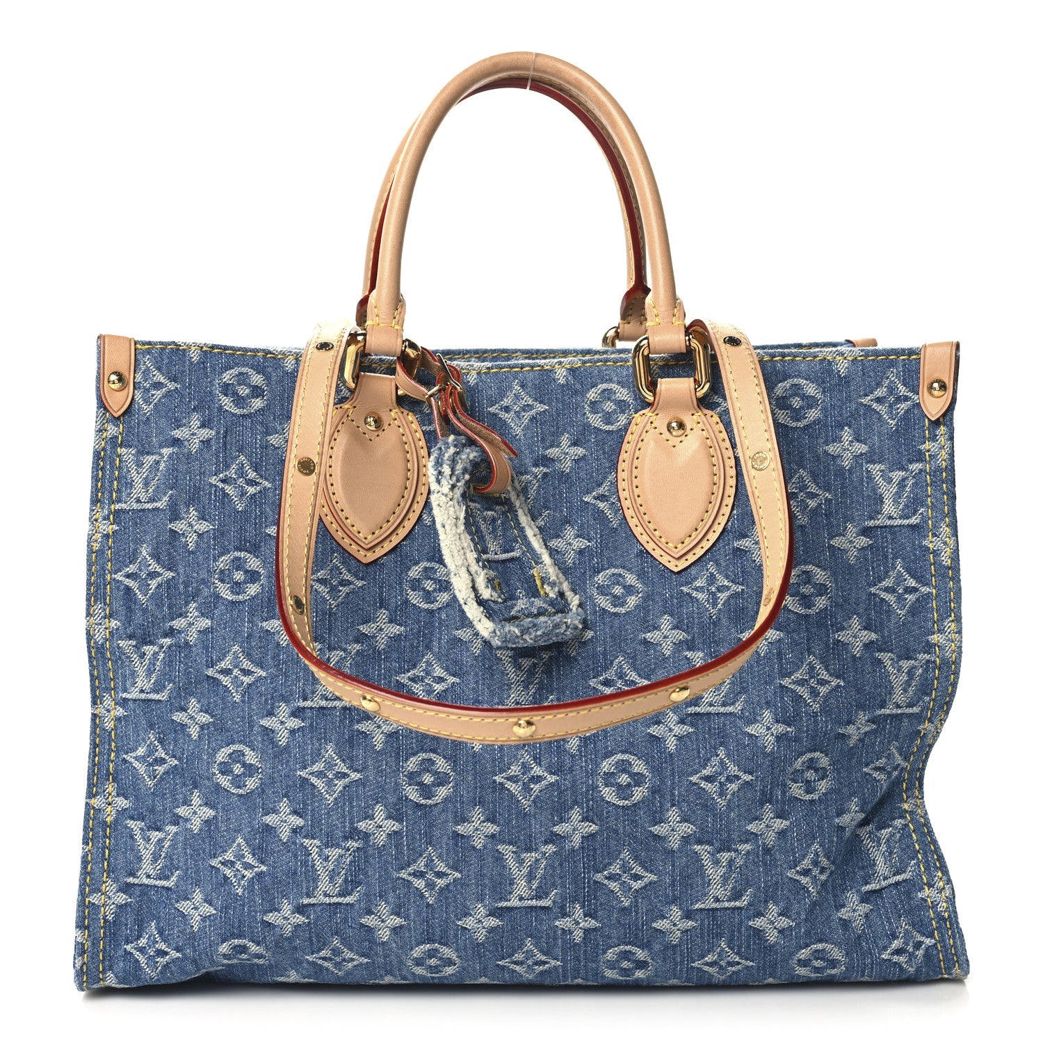 Louis Vuitton Monogram Denim Onthego MM Blue 1 of 9