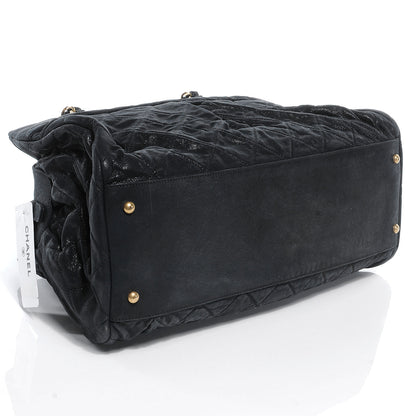 Chanel Iridescent Calfskin Chic Quilt Bowling Bag Black 4 of 7