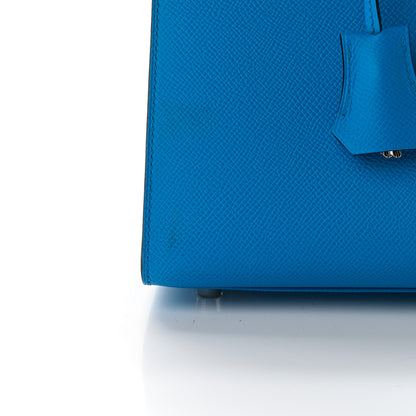 Hermes Epsom Birkin Sellier 25 Bleu Frida 11 of 12