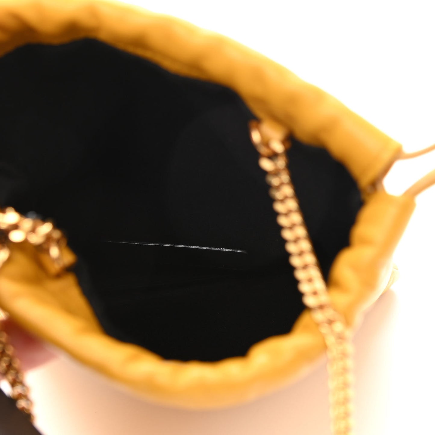 Lambskin Paris Drawstring Pouch Saffran