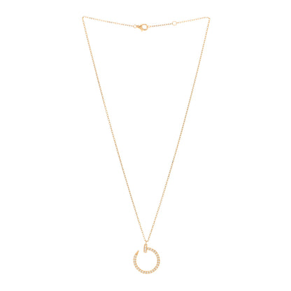Cartier 18K Yellow Gold Diamond Juste Un Clou Paved Pendant Necklace 3 of 4