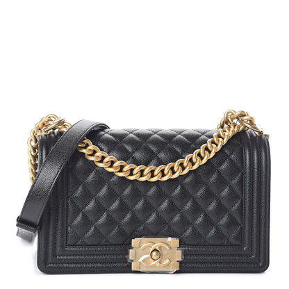 Chanel Caviar Quilted Medium Boy Flap Black 1 of 10