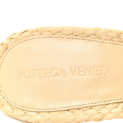 Bottega Veneta Raffia Intrecciato Lido Mule 90 Sandals 41.5 Cane Sugar 8 of 9