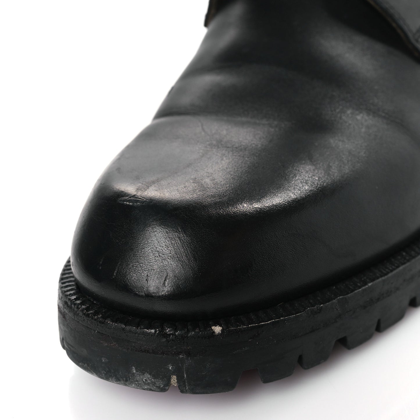 Calfskin Mens Trapman Flat Boots 40 Black