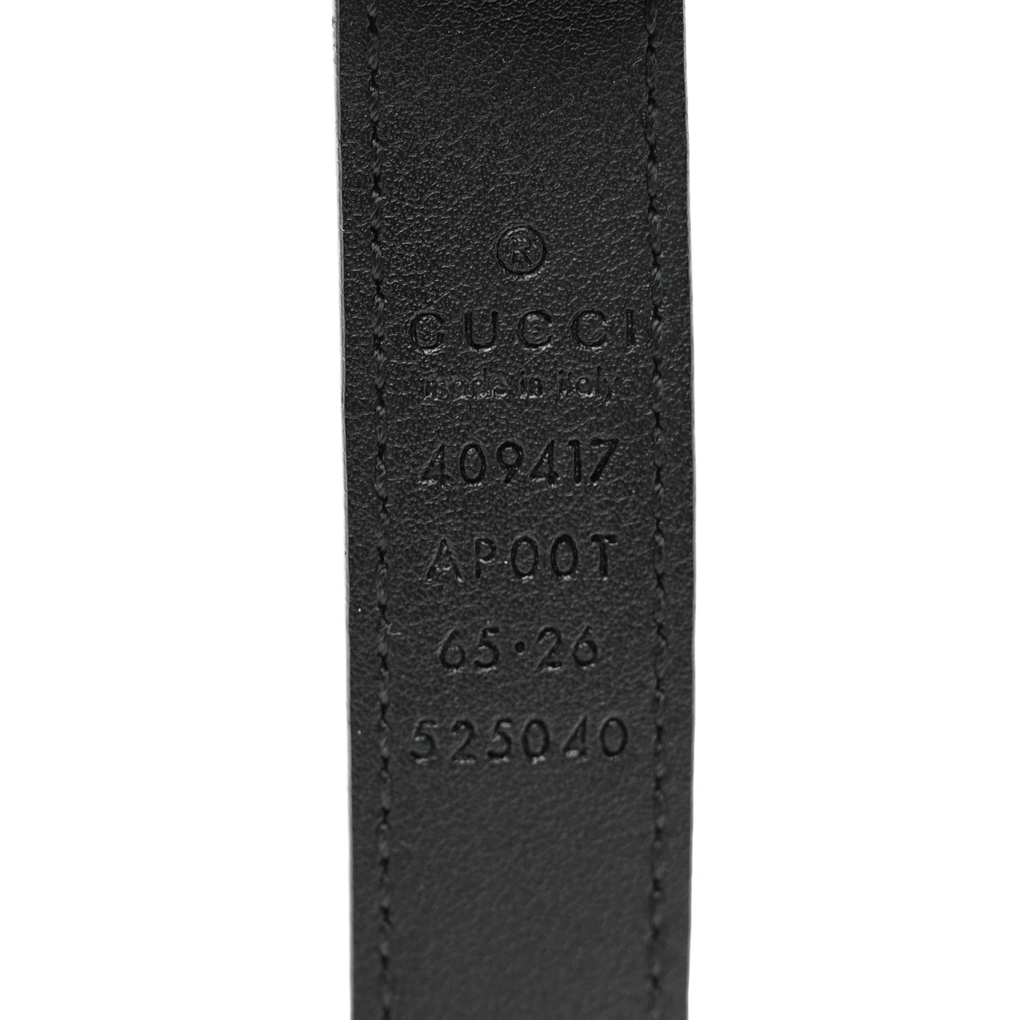 Calfskin Double G 20mm Belt 65 26 Black