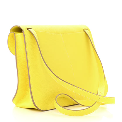 Hermes Taurillon Clemence Halzan 31 Lime 3 of 10