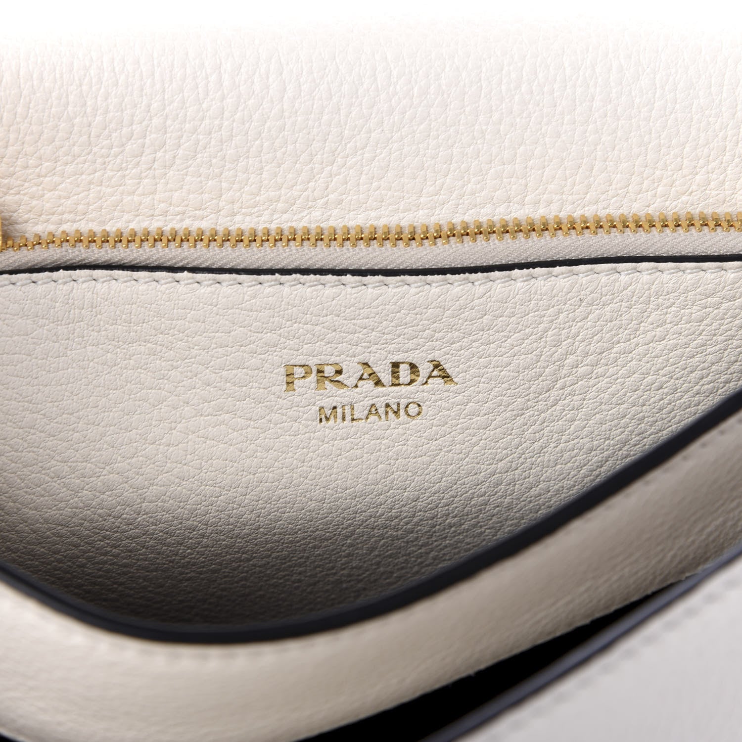 Prada Vitello Daino Flap Crossbody Bianco 7 of 8