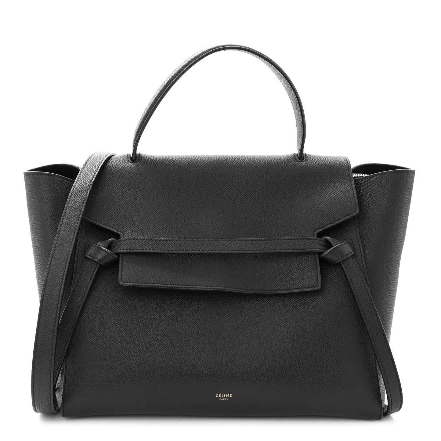 Grained Calfskin Mini Belt Bag Black