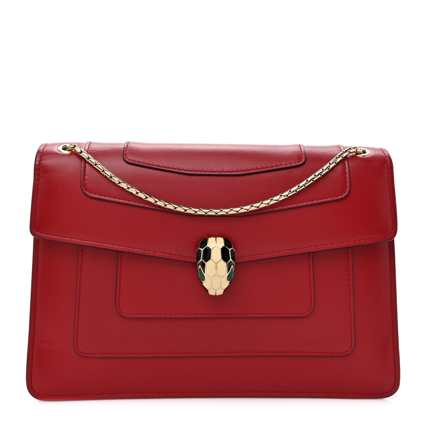 Calfskin Serpenti Forever Shoulder Bag Red