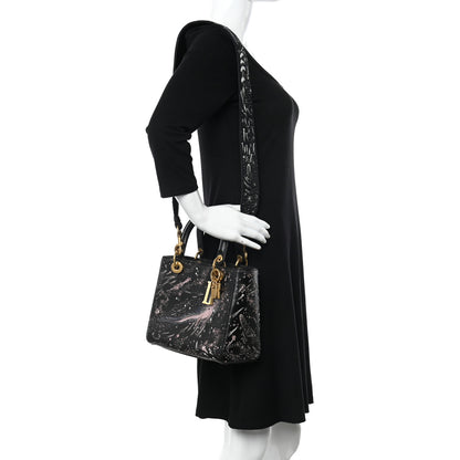 Christian Dior Lambskin Embroidered Medium C'est I Feel Blue Lady Dior Black 2 of 13