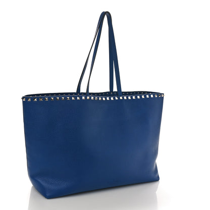 Valentino Garavani Grained Calfskin Rockstud Shoulder Tote Baltique 2 of 8