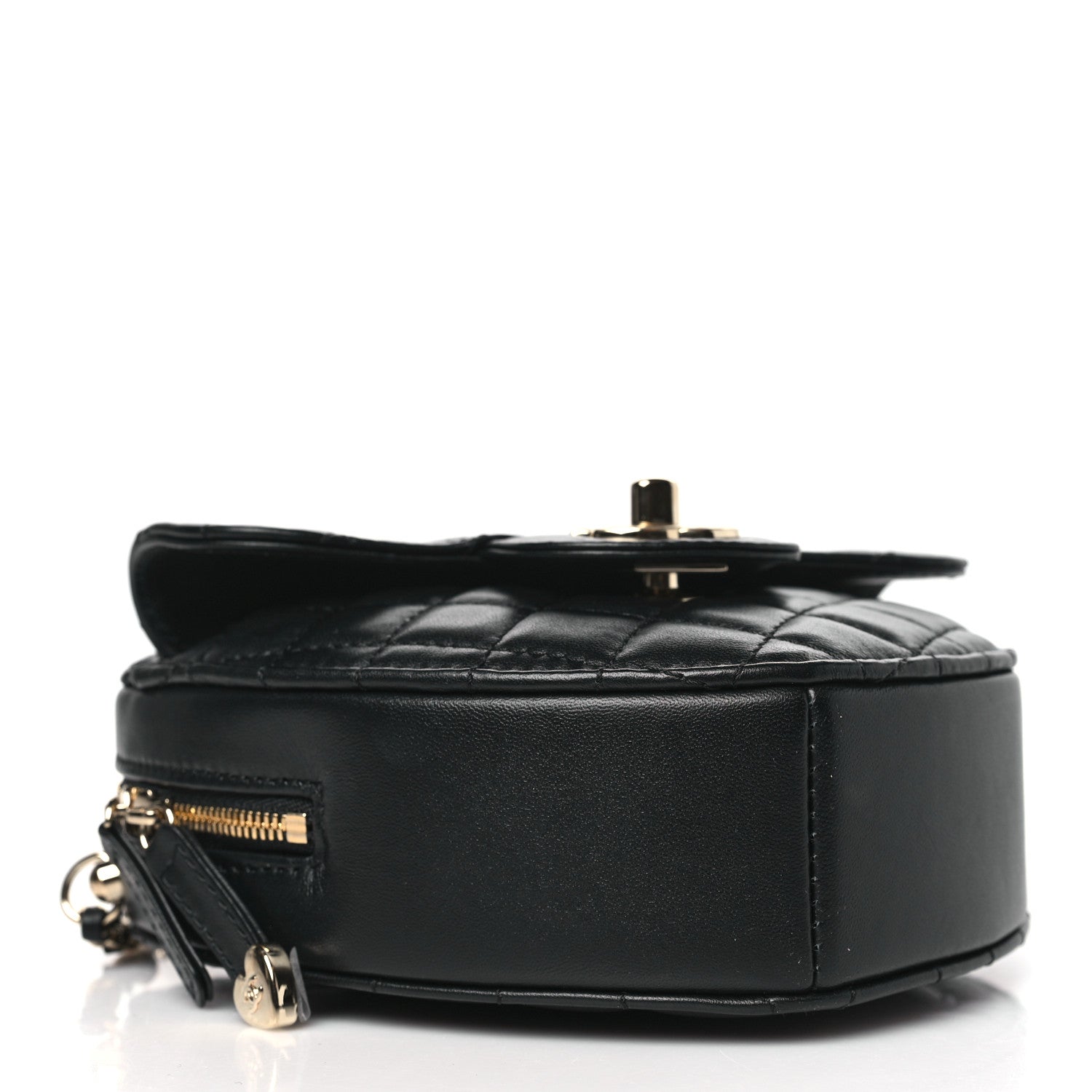 Chanel Lambskin Quilted CC In Love Heart Bag Black 4 of 9
