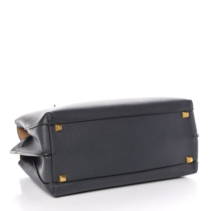MCM Grained Calfskin Medium Milla Tote Phantom Grey 4 of 12