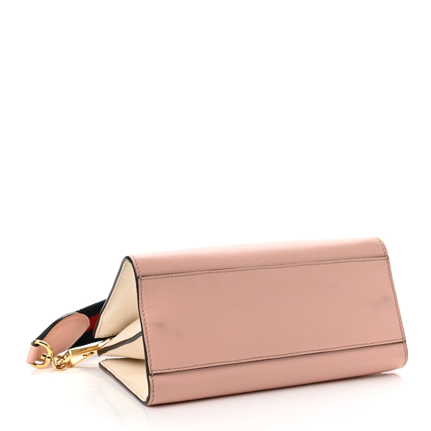 Gucci Nappa Bamboo Web Mini Nymphaea Top Handle Bag Perfect Pink Mystic White 4 of 10