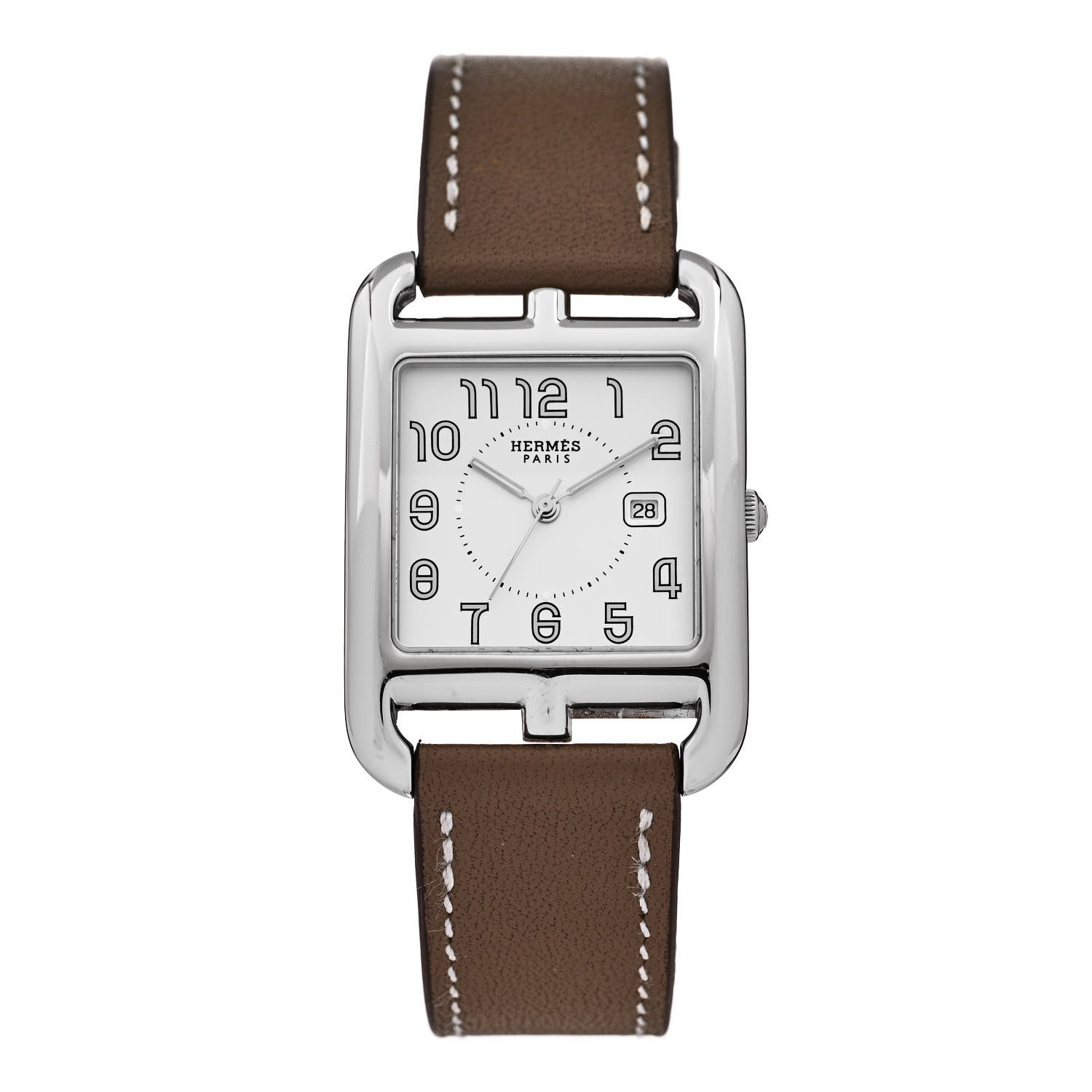 Hermes Stainless Steel Swift 29mm Cape Cod Quartz Watch Etoupe 1 of 5