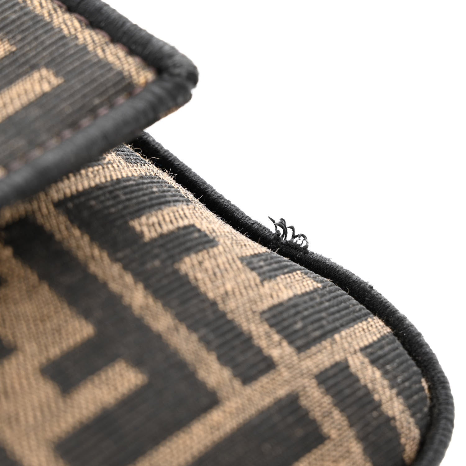 Fendi Fabric Jacquard FF 1974 Medium Baguette Tobacco Moro Black 15 of 15