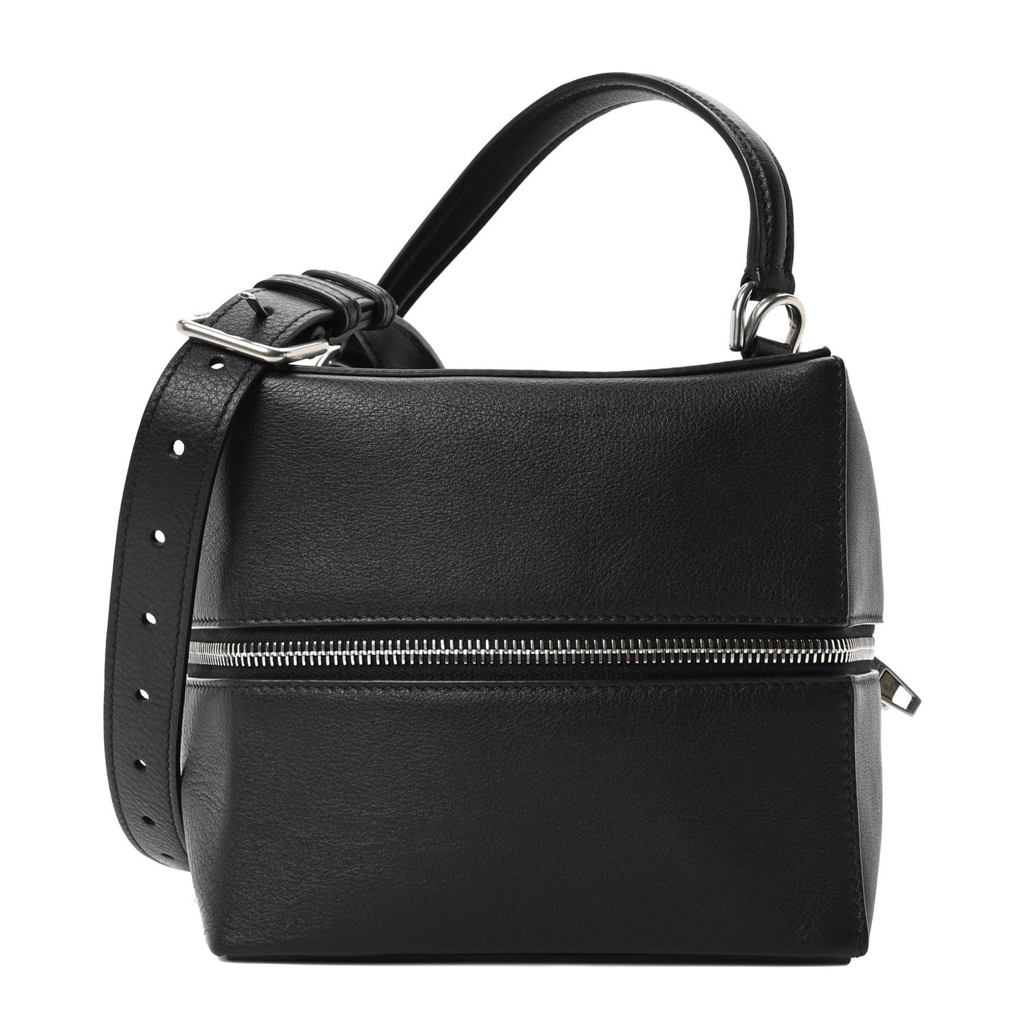 Dolly Calfskin 4X4 Shoulder Bag Black White