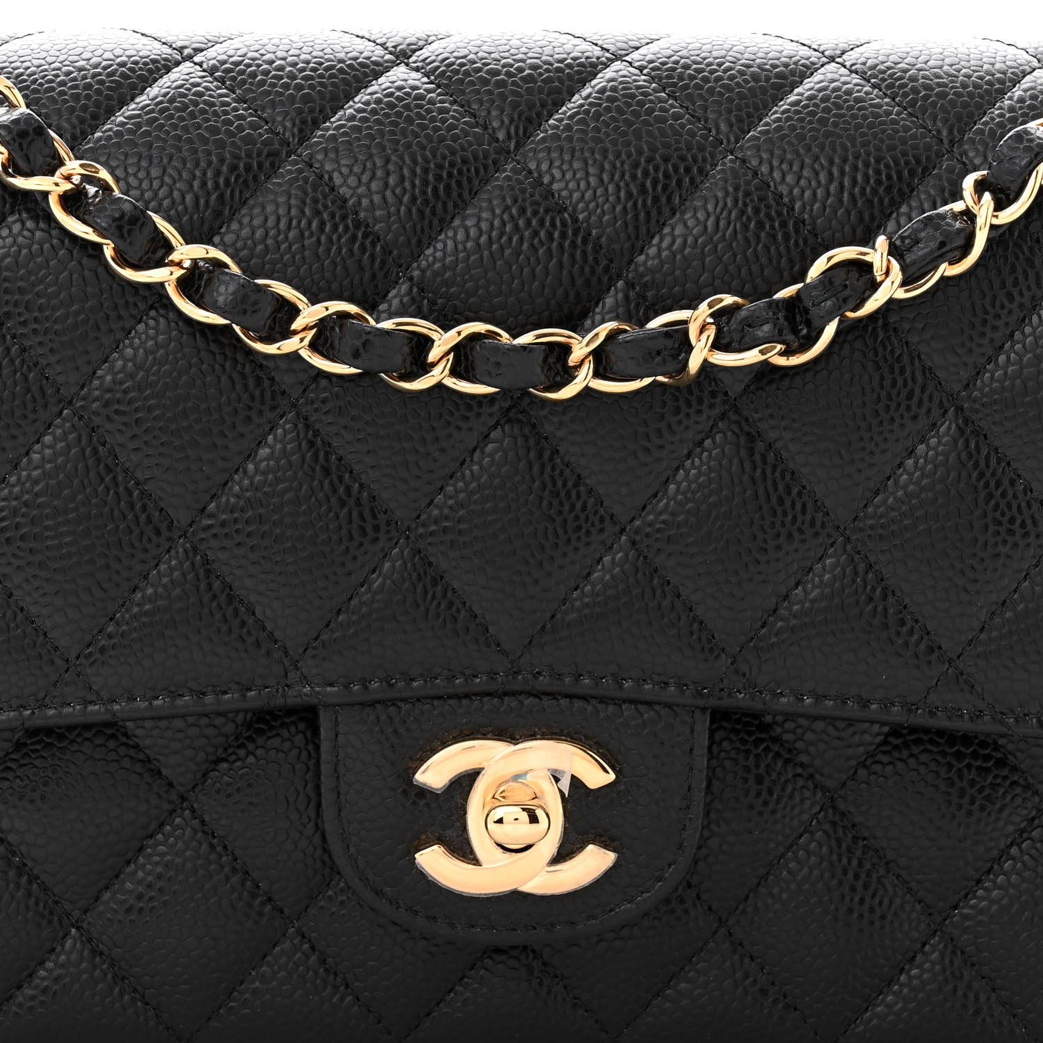Chanel Caviar Quilted Medium Double Flap Black 8 of 11