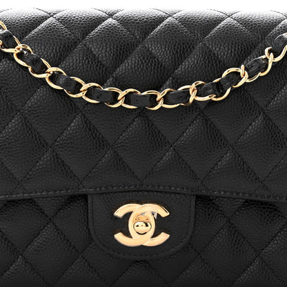 Chanel Caviar Quilted Medium Double Flap Black 8 of 11