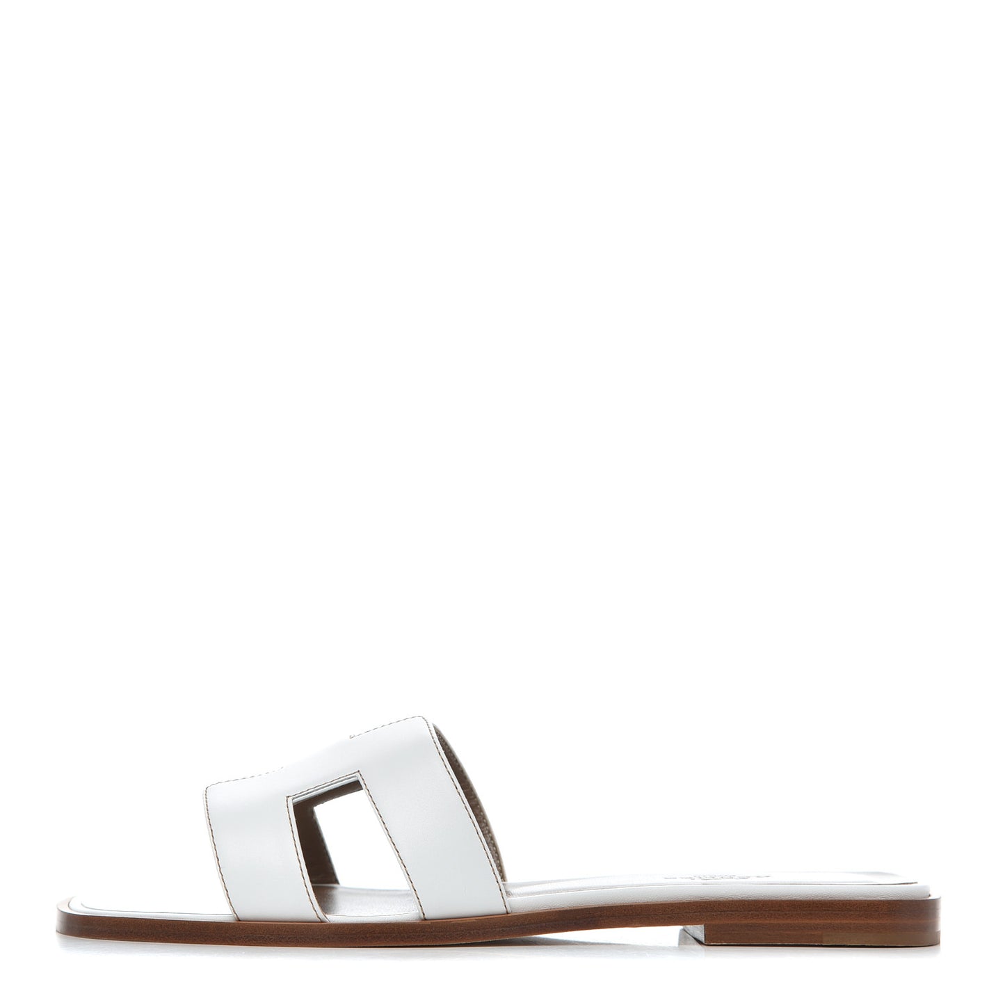 Box Calfskin Oran Sandals 37 White