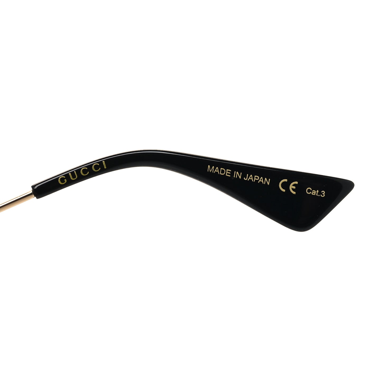 Metal Rectangular Frame Sunglasses GG0414S Gold Multicolor