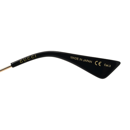 Gucci Metal Rectangular Frame Sunglasses GG0414S Gold Multicolor 5 of 7