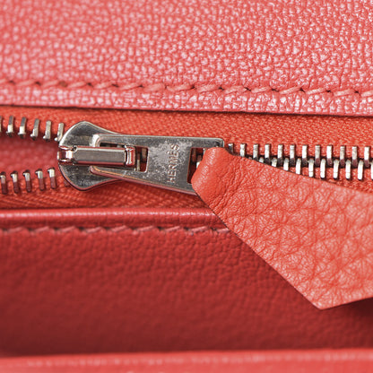 Hermes Taurillon Clemence Birkin 30 Rouge Pivoine 18 of 33