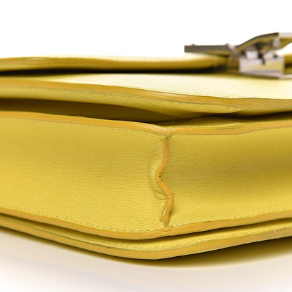 Celine Liege Calfskin Medium Classic Box Flap Bag Fluo Yellow 8 of 12