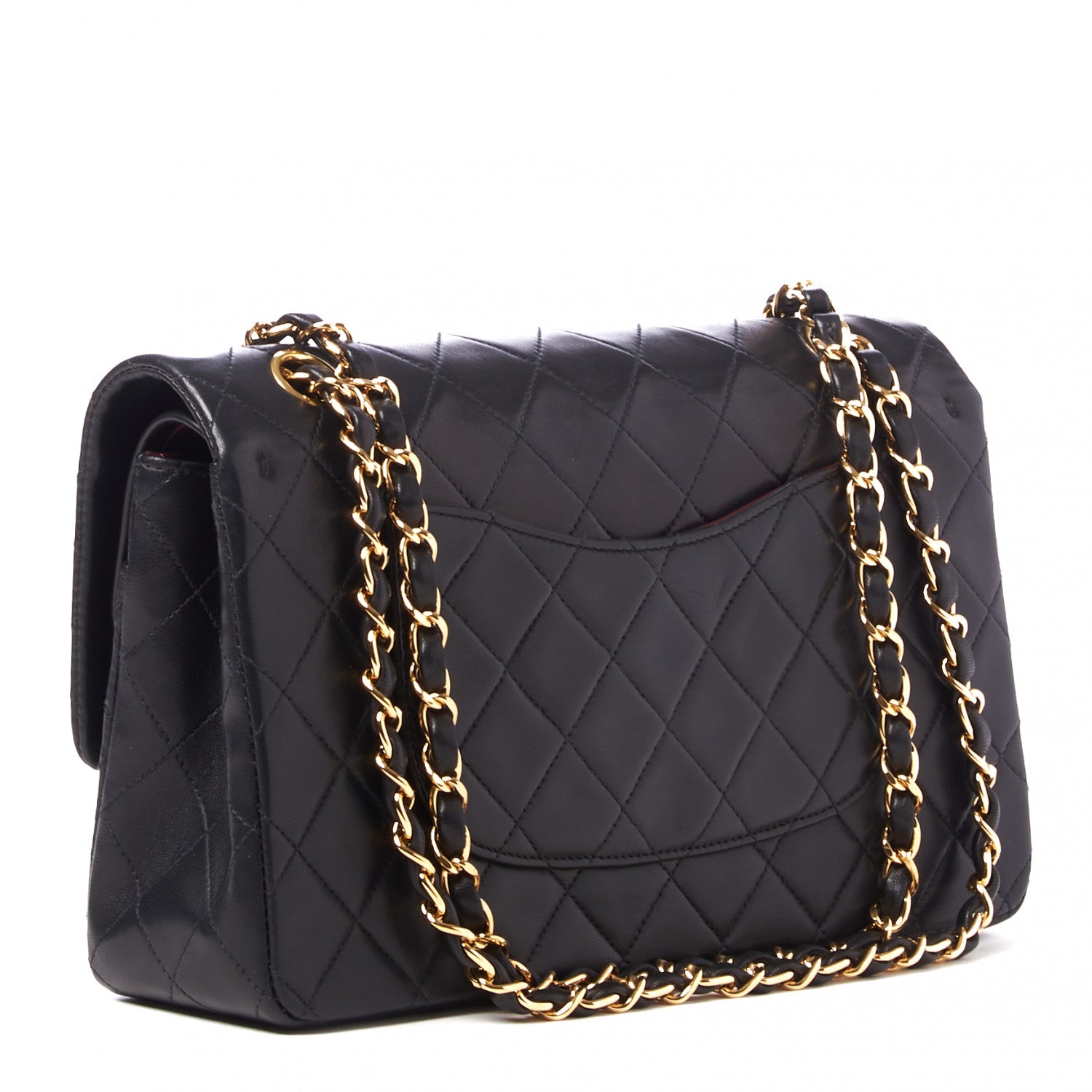 Chanel Lambskin Quilted Medium Double Flap Black 2 of 9