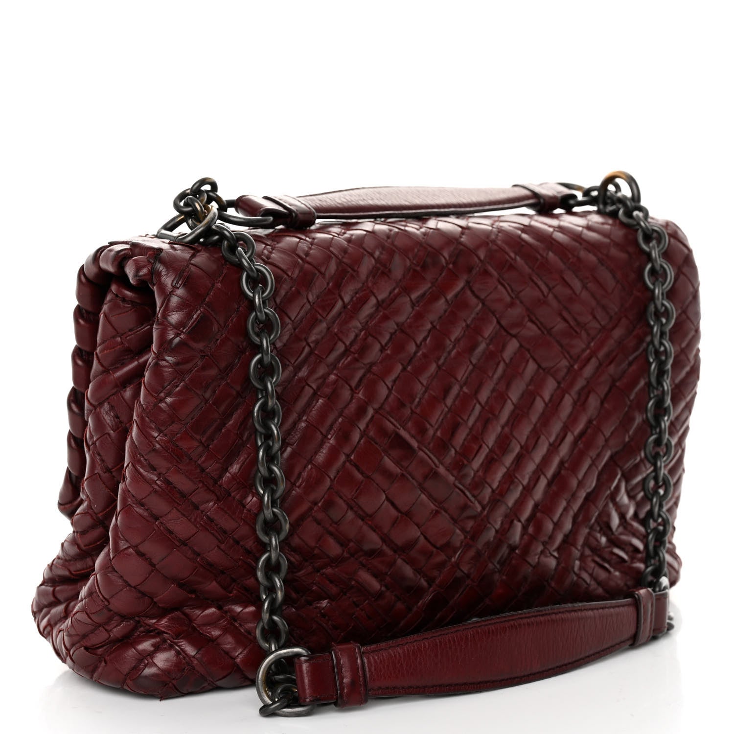 Bottega Veneta Nappa Intrecciato Stitched Small Olimpia Shoulder Bag Opera 4 of 11