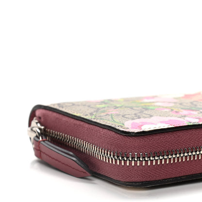 Gucci GG Supreme Monogram Blooms Zip Around Wallet Beige Multicolor Dry Rose 6 of 7