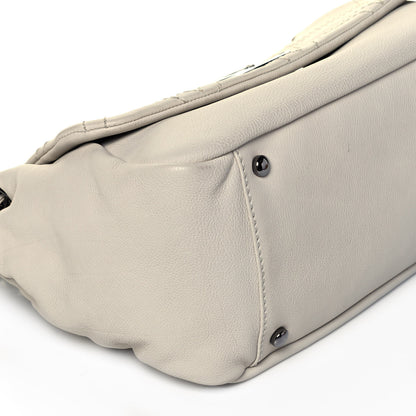 Chanel Calfskin Diamond Stitch Accordion Flap White 8 of 9