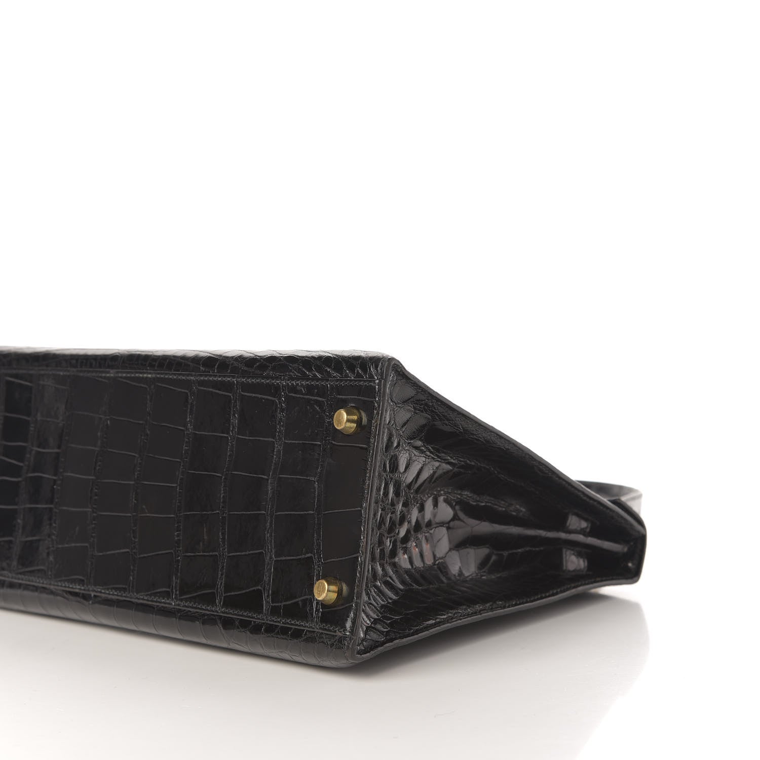 Hermes Shiny Crocodile Kelly Sellier 32 Black 10 of 22
