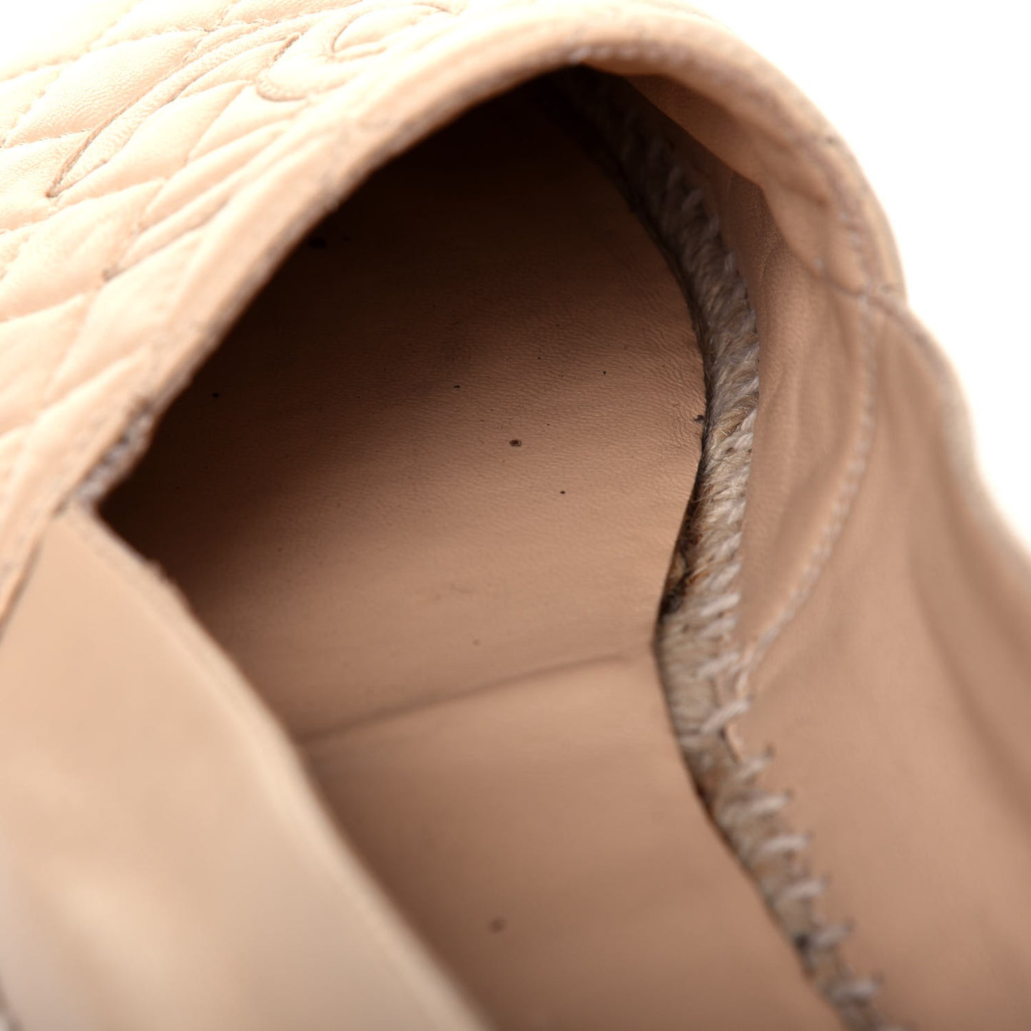 Lambskin Quilted CC Espadrilles 41 Beige