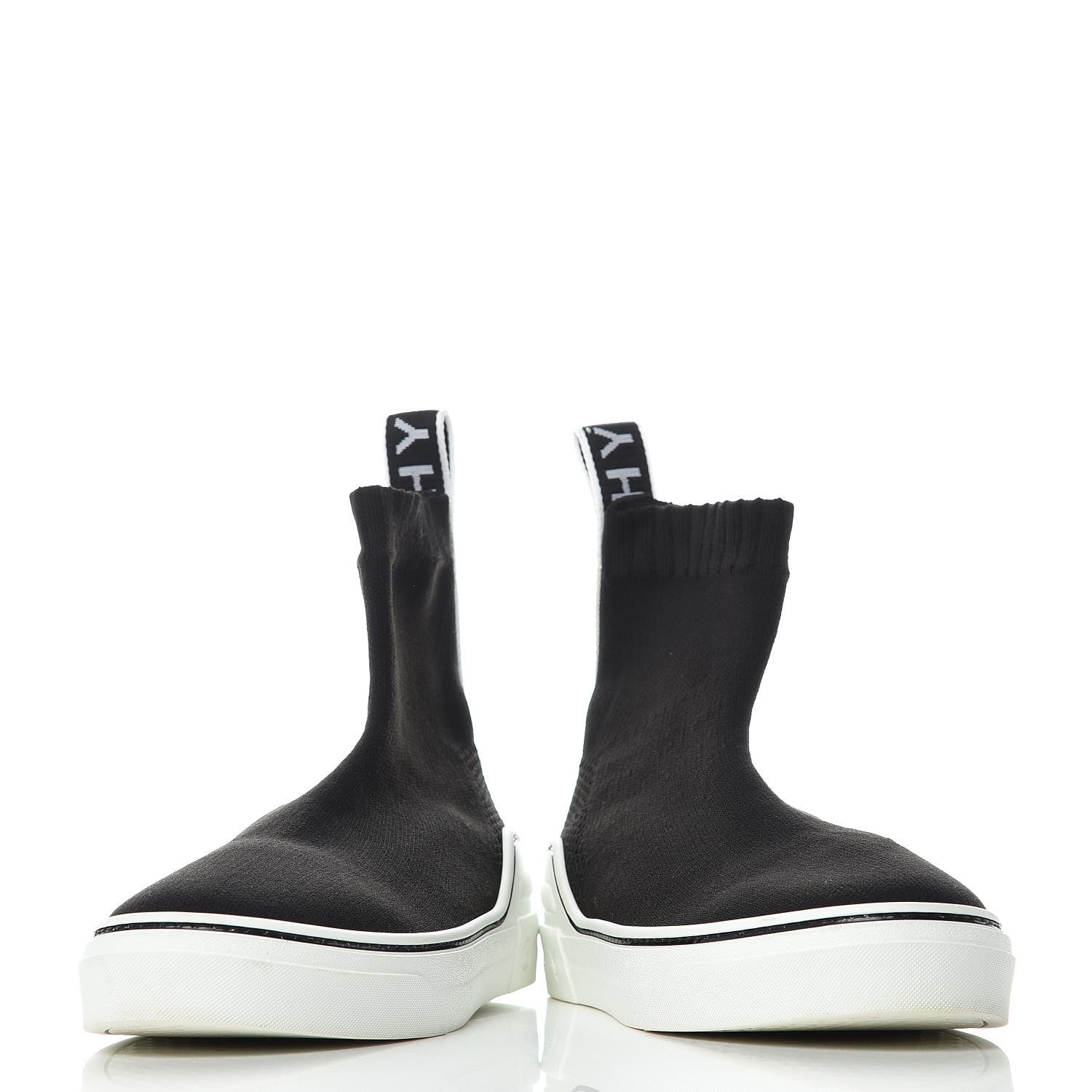 Givenchy Technical Canvas Knit Womens George V Sock Sneakers 37.5 Black 6 of 10
